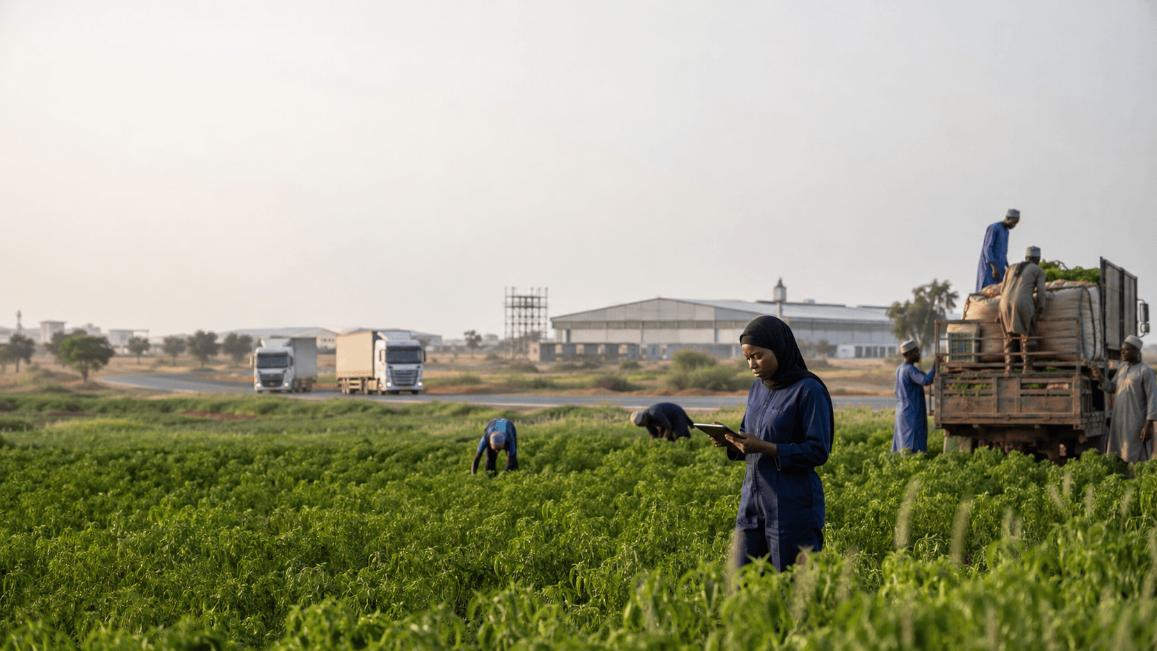 Agriculture, logistics and infrastructure working together across a growing business landscape